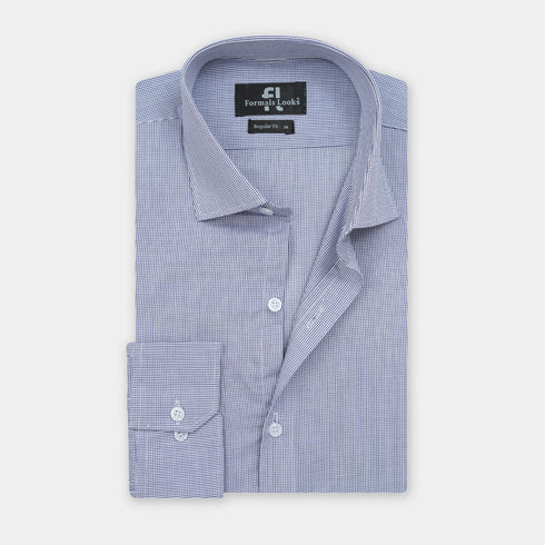 Premium Blue Check Formal Shirt