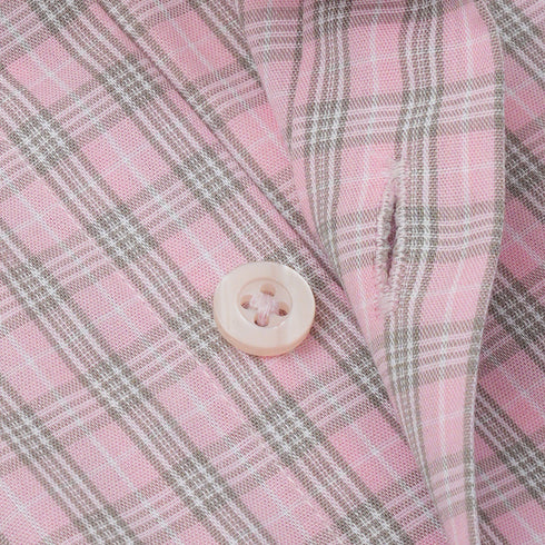 Premium Pink Check Formal Shirt