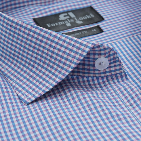 Premium Blue Check Formal Shirt