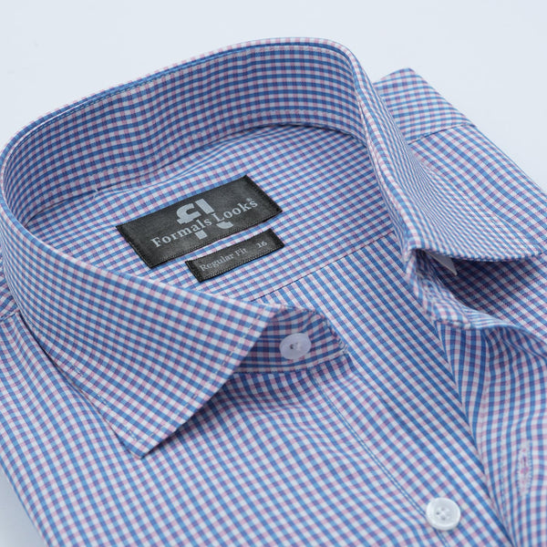 Premium Blue Check Formal Shirt
