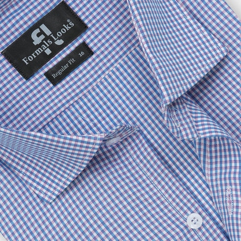 Premium Blue Check Formal Shirt
