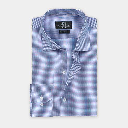 Premium Blue Check Formal Shirt