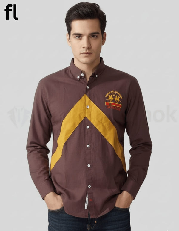 Casual Shirts Brown & Yellow