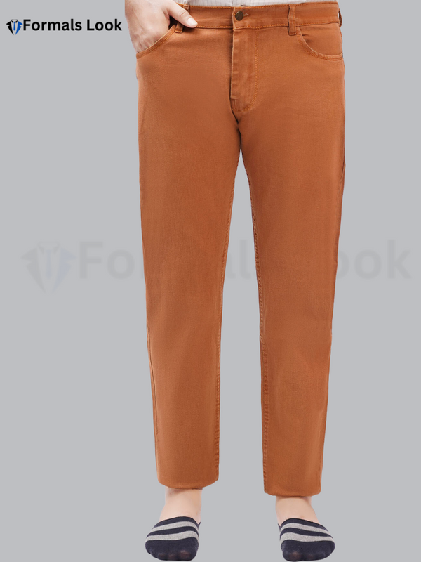Camel Color Imported In Stretch Jeans Pant