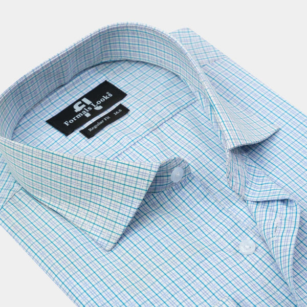Premium Sky Check Formal Shirt