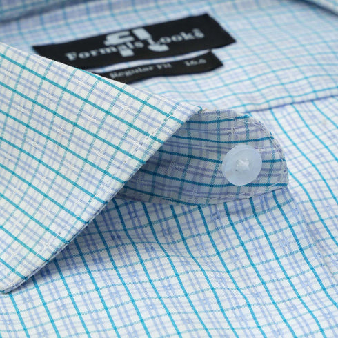 Premium Sky Check Formal Shirt