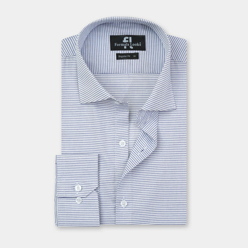 Premium Off White Lining Formal Shirt
