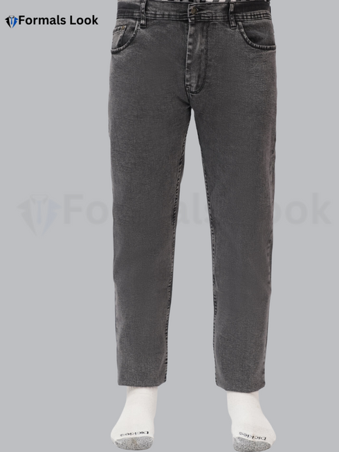 Mid Black Color Imported Stuff In Stretch Jean Pant