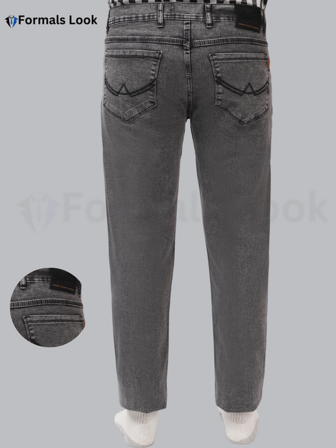 Mid Black Color Imported Stuff In Stretch Jean Pant