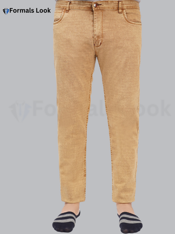Camel Color Ultra Stretch In Imported Stuff Jeans Pant