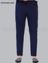 Blue Solid Color Ultra Stretch Stuff Jeans Pant