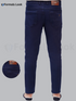 Blue Solid Color Ultra Stretch Stuff Jeans Pant