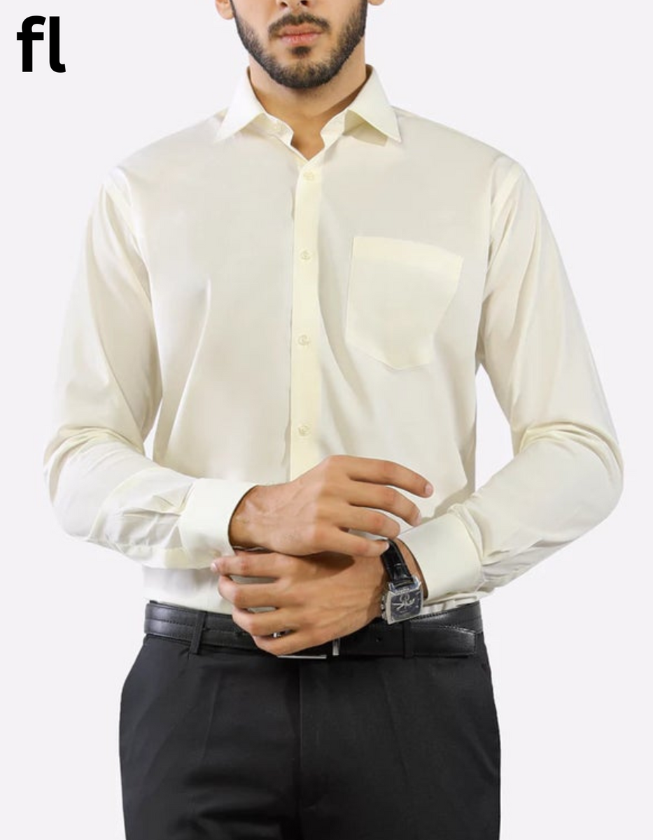 Cream Formal Shirt Premium – Formals Looks