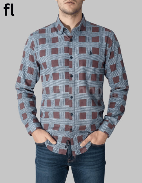 Casual Shirts Brown Check