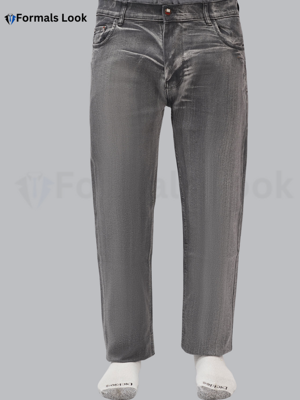 Grey Color In Stretch Jeans Pant
