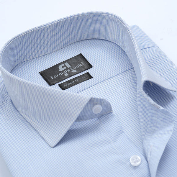 Premium Sky Check Formal Shirt