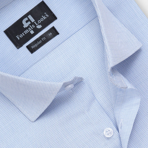 Premium Sky Check Formal Shirt