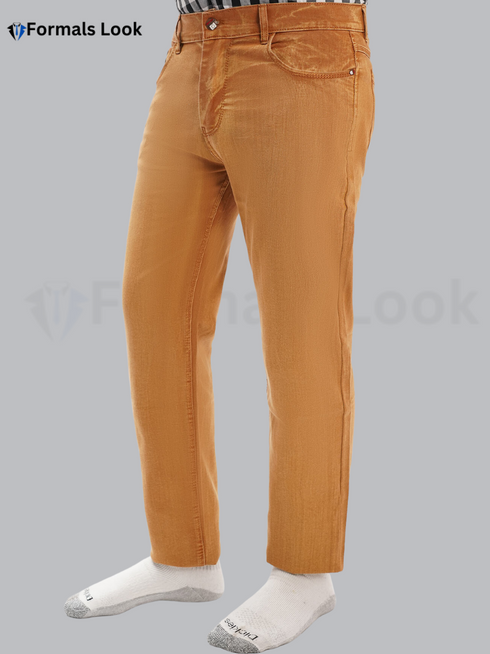 Camel Color In Stretch Jeans Pant