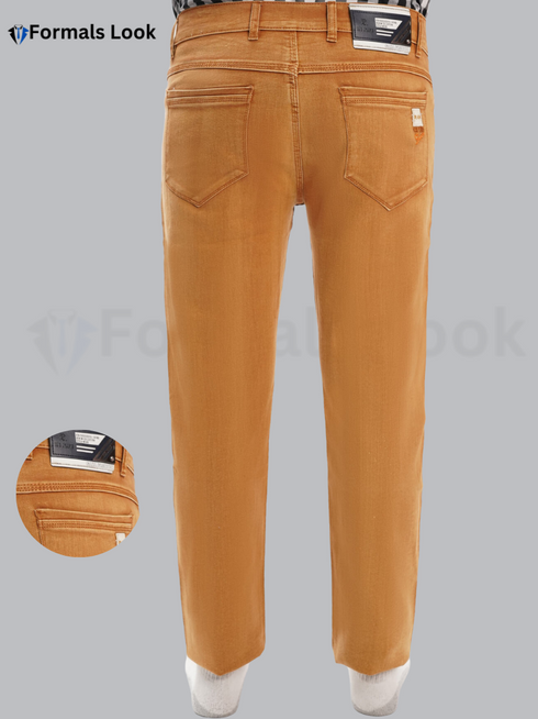 Camel Color In Stretch Jeans Pant
