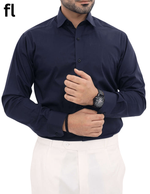 Navy Blue Formal Shirt Premium