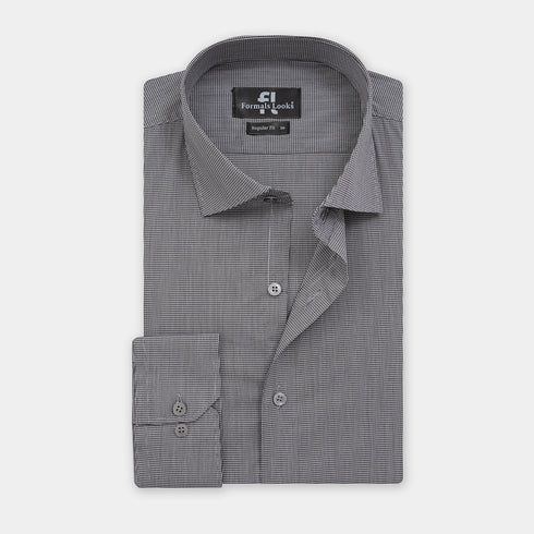 Premium Black Check Formal Shirt
