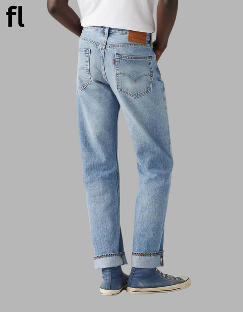 L-e-v-i’s (5.0.1) Straight Fit Ice Blue Men's Jeans Beautiful Disaster - Medium Wash