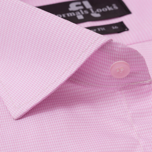 Premium Pink Check Formal Shirt
