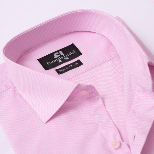 Premium Pink Check Formal Shirt