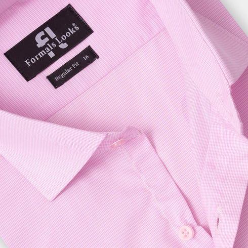 Premium Pink Check Formal Shirt