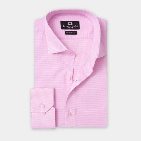 Premium Pink Check Formal Shirt