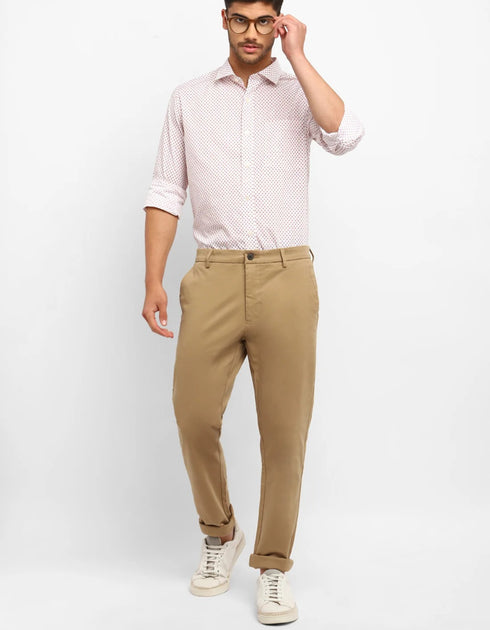 Regular Fit Off Khakhi Cotton Pant – Imported Stuff