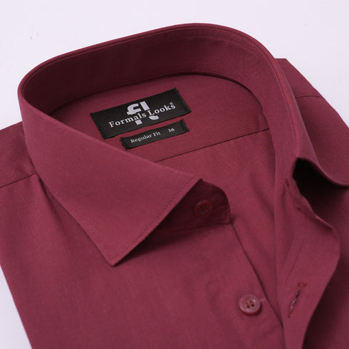 Premium Maroon Formal Shirt