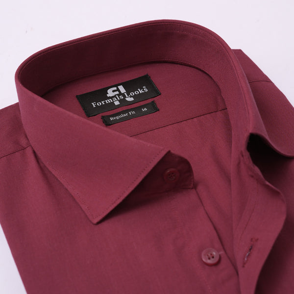 Premium Maroon Formal Shirt