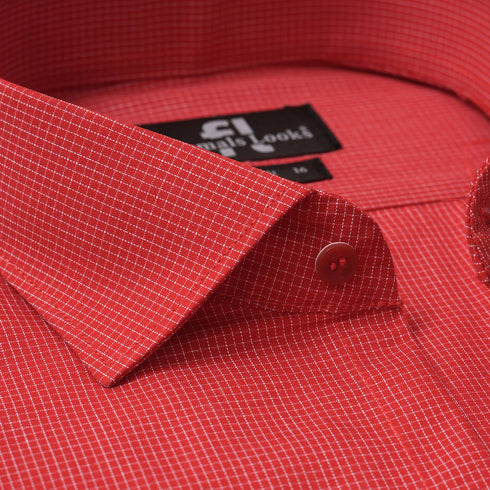 Premium Red Check Formal Shirt