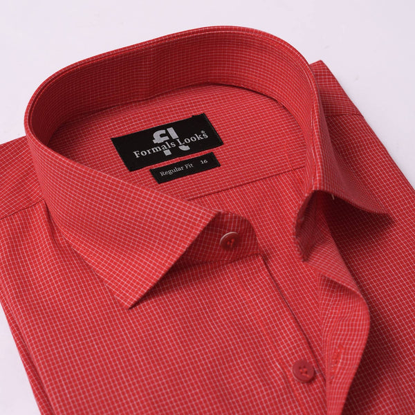 Premium Red Check Formal Shirt