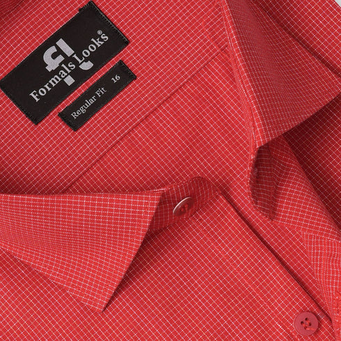 Premium Red Check Formal Shirt