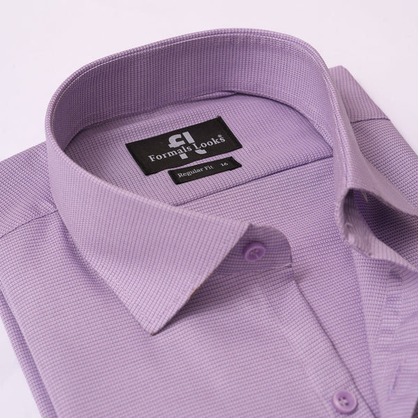 Premium Purple Self Formal Shirt