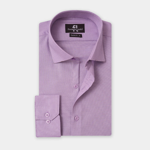 Premium Purple Self Formal Shirt