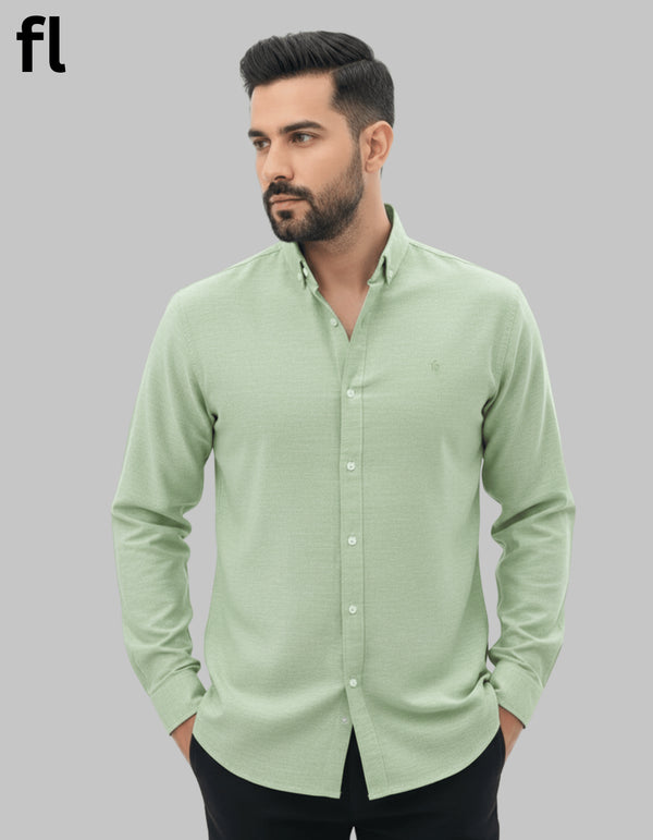 Olive Chambray Casual Shirt
