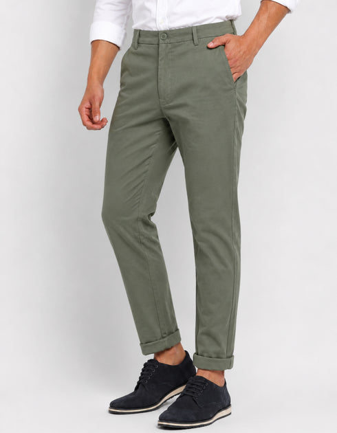 Regular Fit Olive Cotton Pant – Imported Stuff