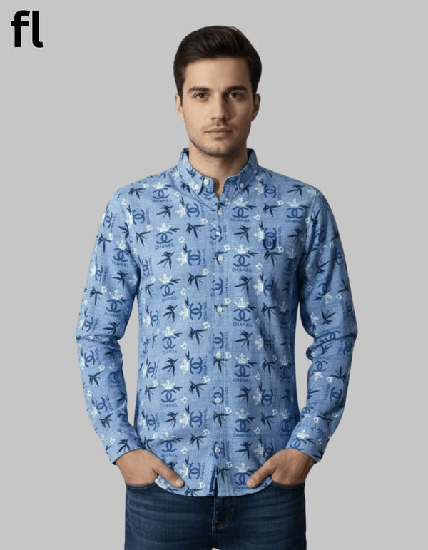 Casual Shirts Sky & Black