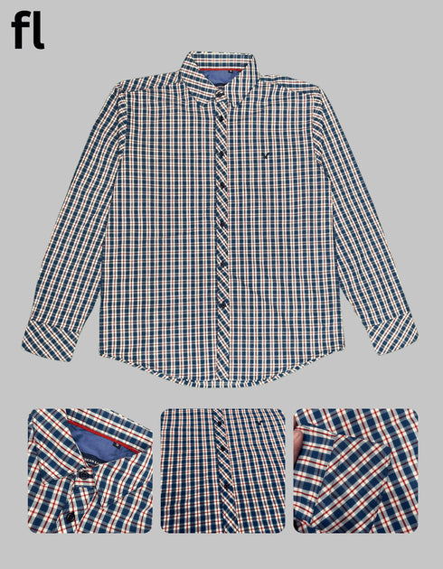 Black Blue and White Check Shirt Imported Stuff