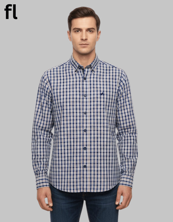 Black Blue and White Check Shirt Imported Stuff