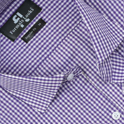 Premium Purple Check Formal Shirt