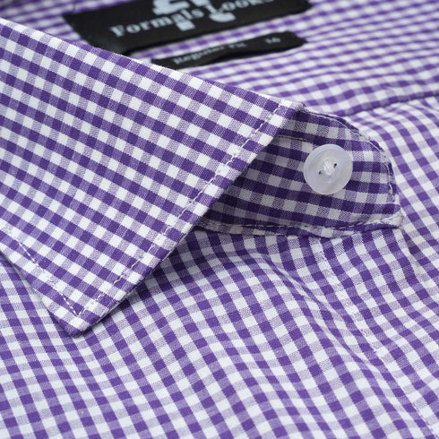 Premium Purple Check Formal Shirt