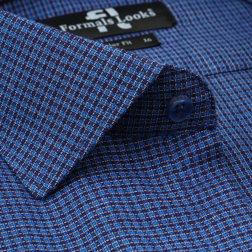 Premium Blue Check Formal Shirt