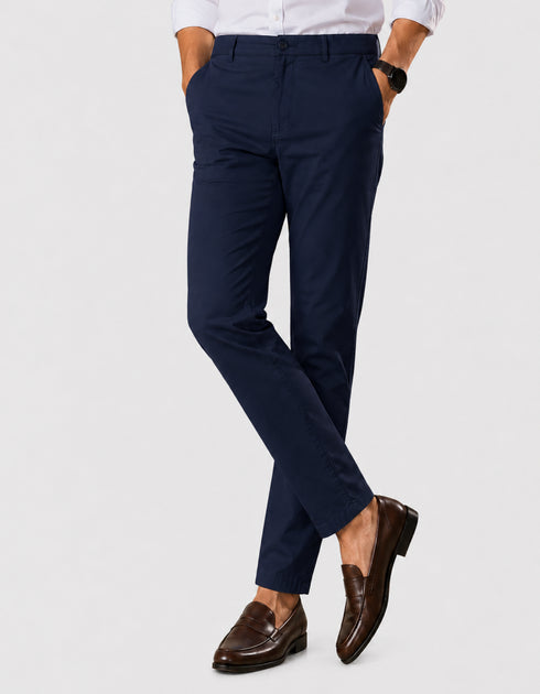 Regular Fit Navy Cotton Pant – Imported Stuff