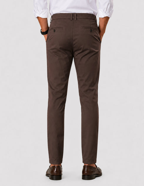 Regular Fit Dark Brown Cotton Pant – Imported Stuff