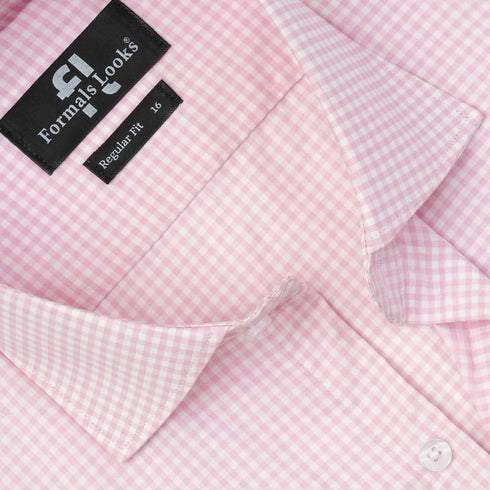 Premium Pink Check Formal Shirt