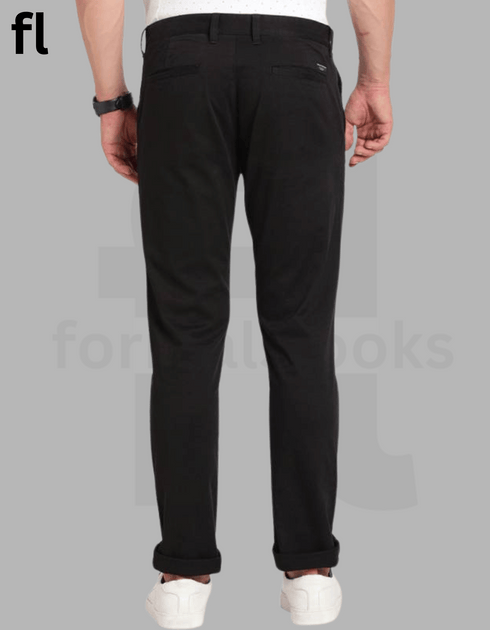 Black Cotton Pant Imported Stuff Smart Fit